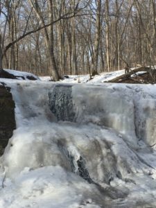 Sliding down a frozen waterfall on your butt totally counts, you guys.